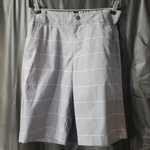 Puma Mns Golf Shorts Sz 28 Dry Cell Plaid Gray/white Lightweight